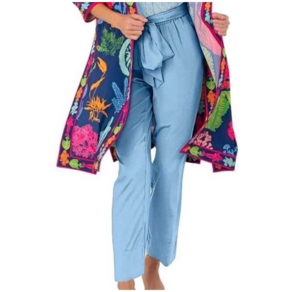 Gretchen Scott Bon Voyage Tie Waist Pants in Periwinkle Size Small $129
